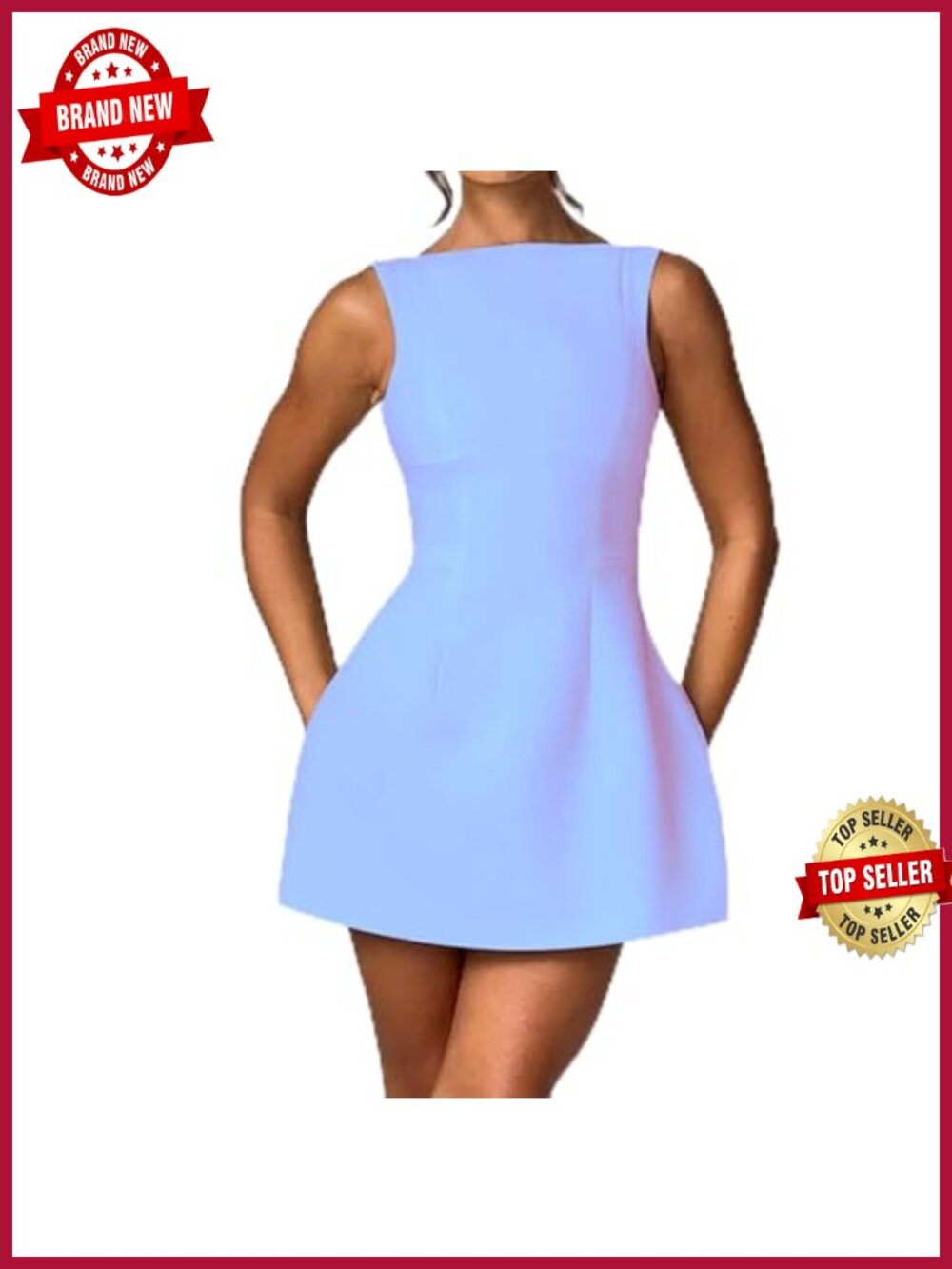 Women's Backless Mini Dress Sleeveless Open Back Club Night Out
